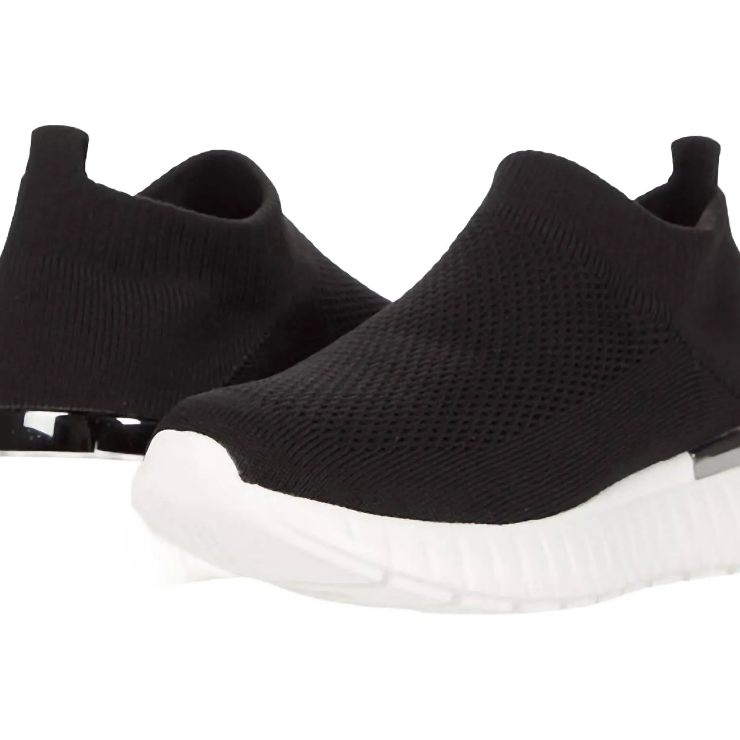Low   Top Mesh Slip On Tulip Sneakers In Black