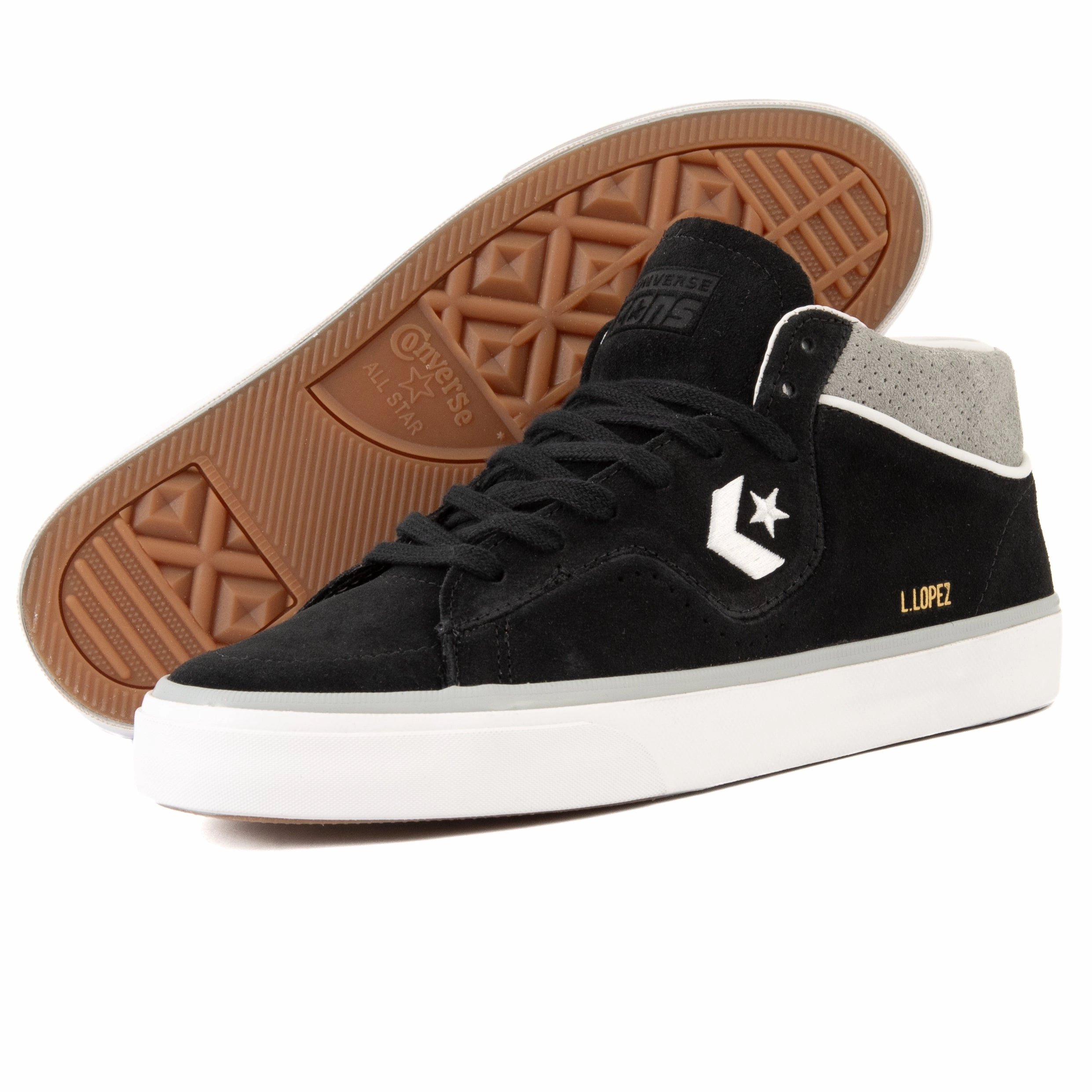 road racer shoes Cons - Louie Lopez Pro Mid (Black/Ash Stone/White)*SALE