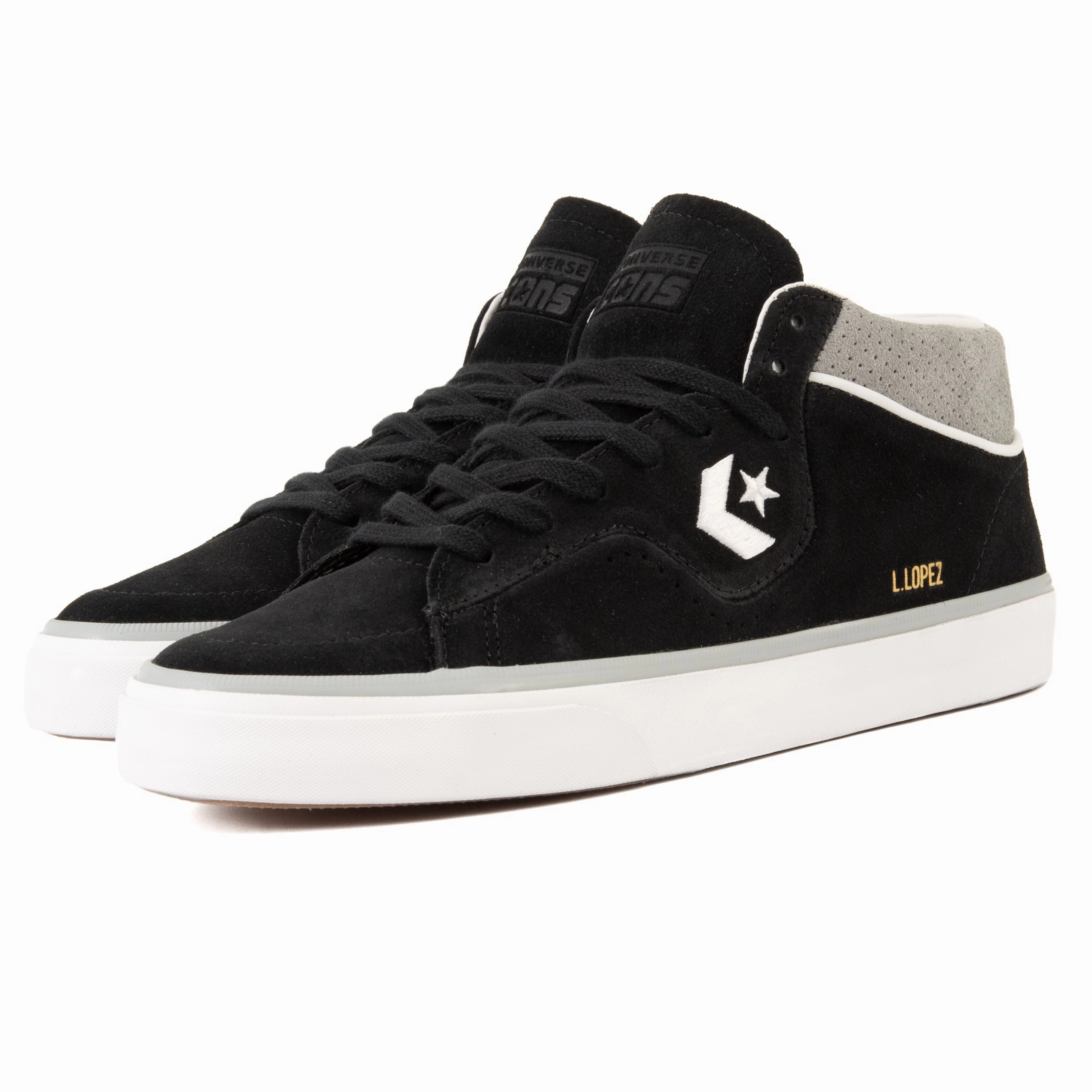 Cons - Louie Lopez Pro Mid (Black/Ash Stone/White)*SALE Airflow Engineered Upper