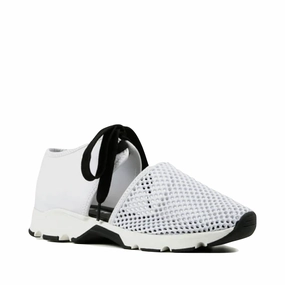 Comfortable Cushions All Black Women's Amazing Mesh Sneaker in White