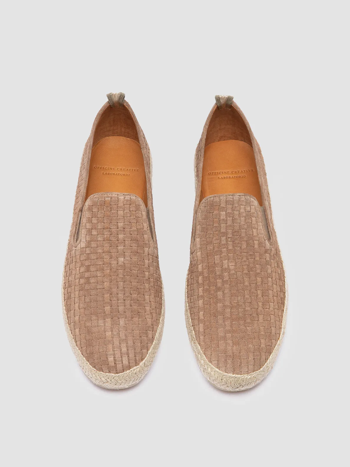 Gentle Cushion Toe Safe BOWLINE 001 - Beige Woven Espadrille Shoes