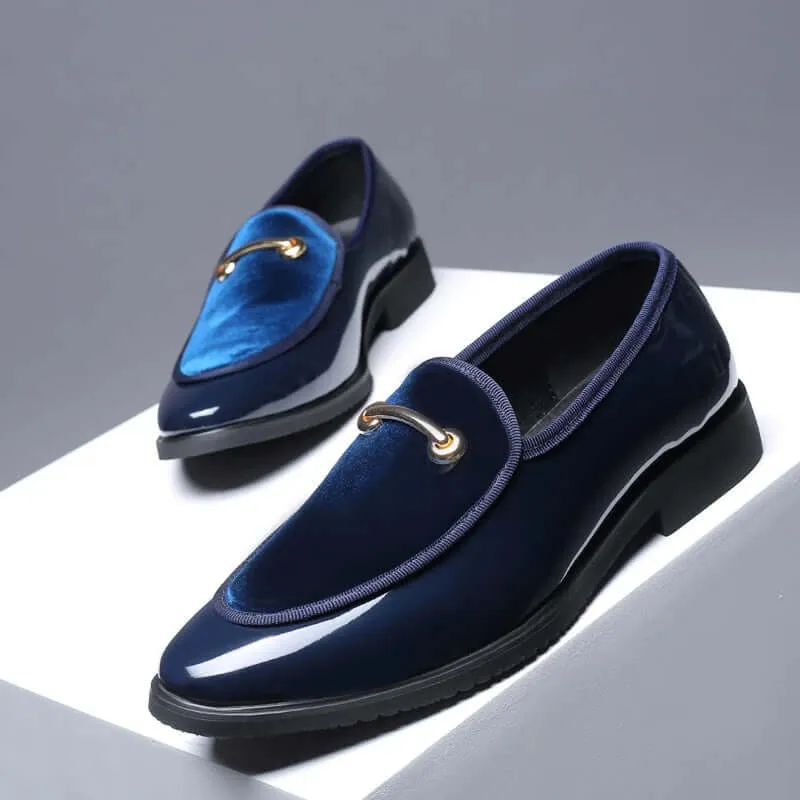 il Lusso - Italian style patent Leather Loafers dress shoes for Men (Best seller) Heel Smooth Comfortable Look