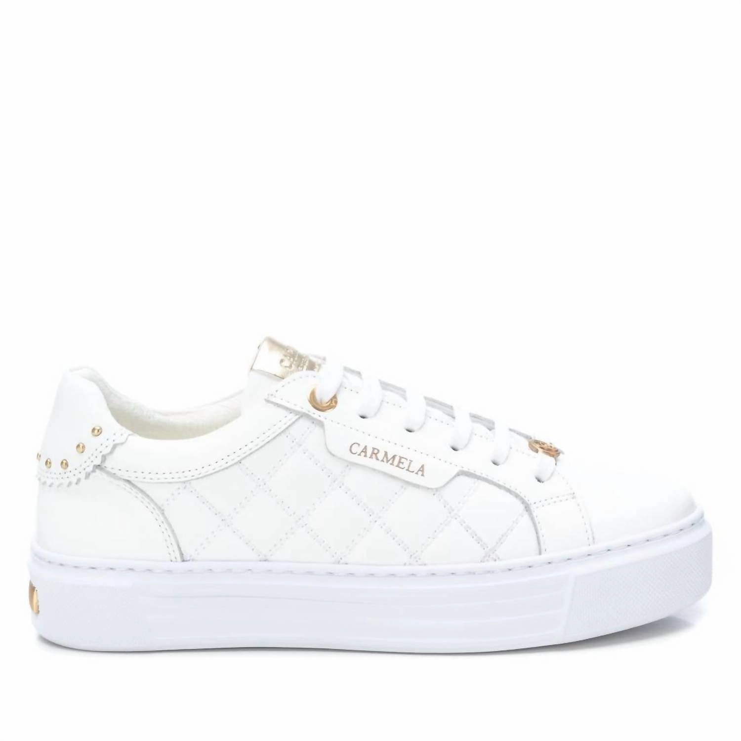 Fresh materials Women's Leather Trainer Sneakers In White