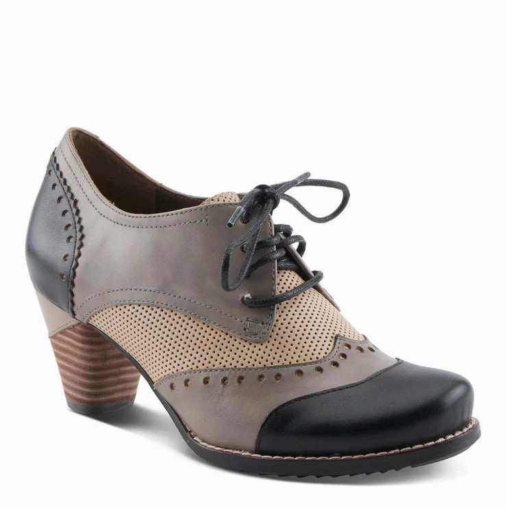 Built Soft Cruise Wear Spring Step Women's Bardot Tie Pump in Black Multi