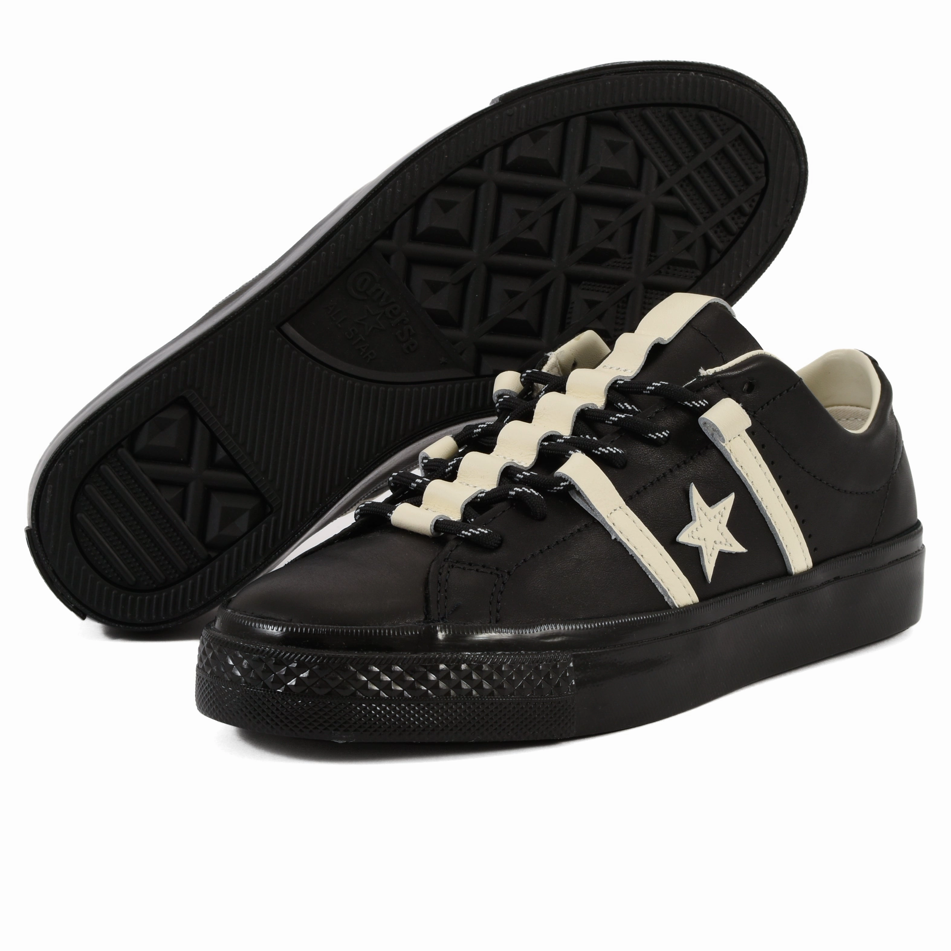 Smooth Fit Woven Upper Structure Cons - Bobby De Keyzer One Star Academy Pro Ox (Black/Egret)