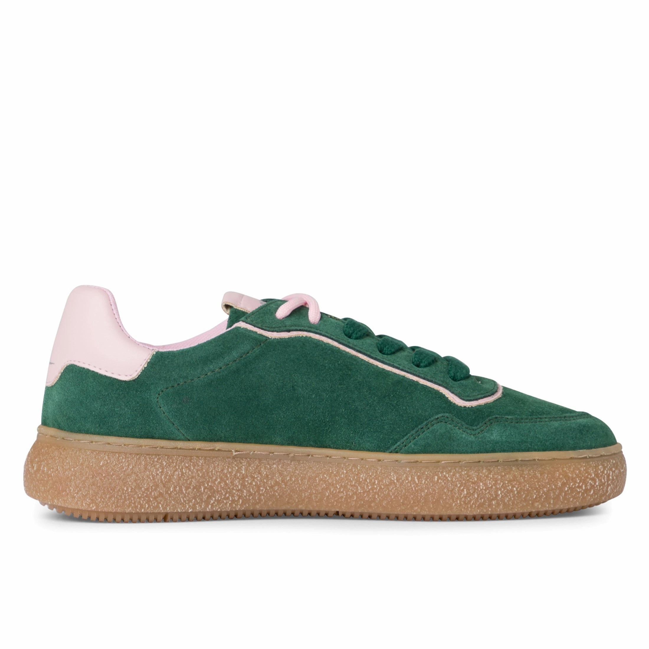 Active Days Tamaris Womens Green Pink Leather Fashion Stripe Lace Up Sneakers