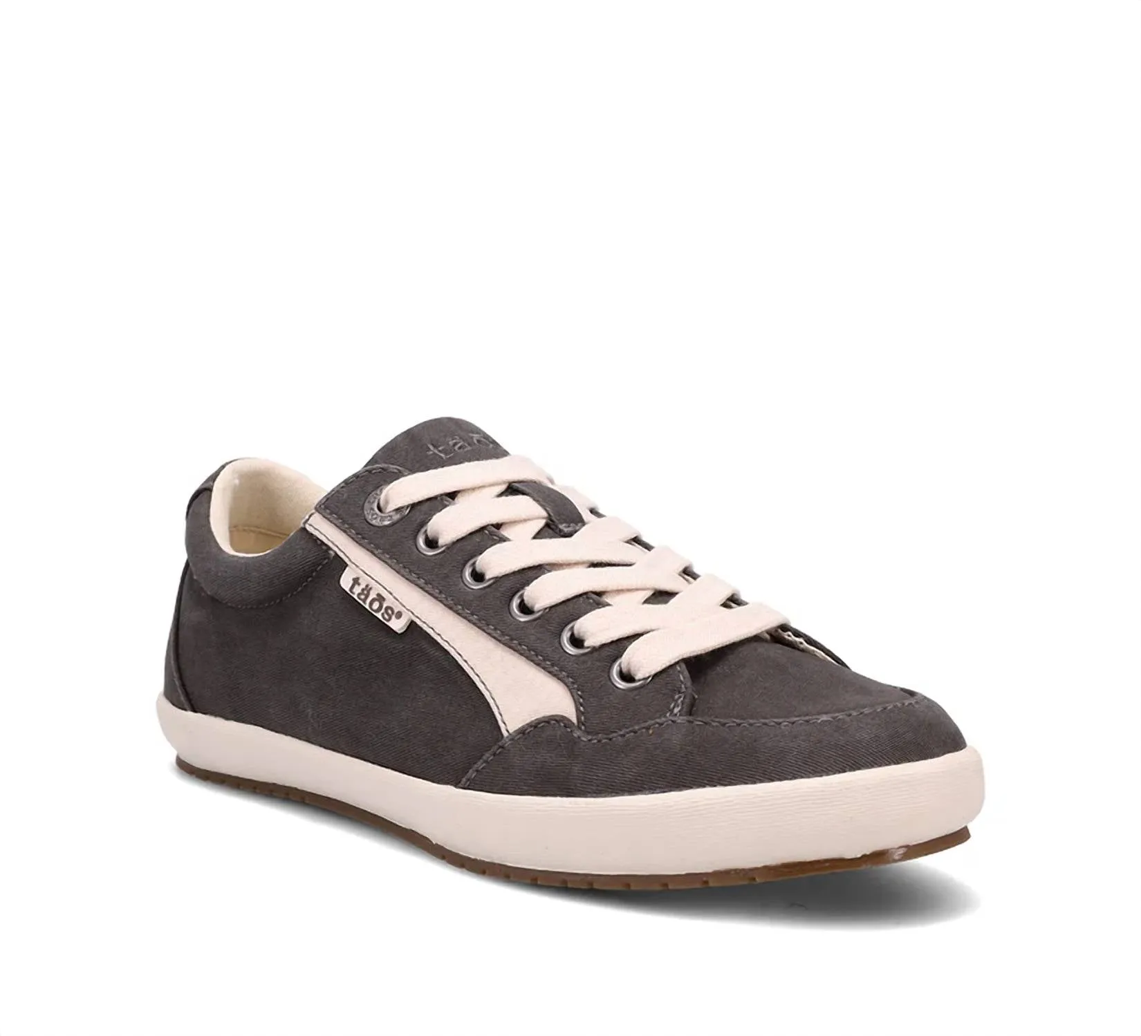 Women's Shooting Star Graphite Beige Distressed Sneaker - Medium Width City Function