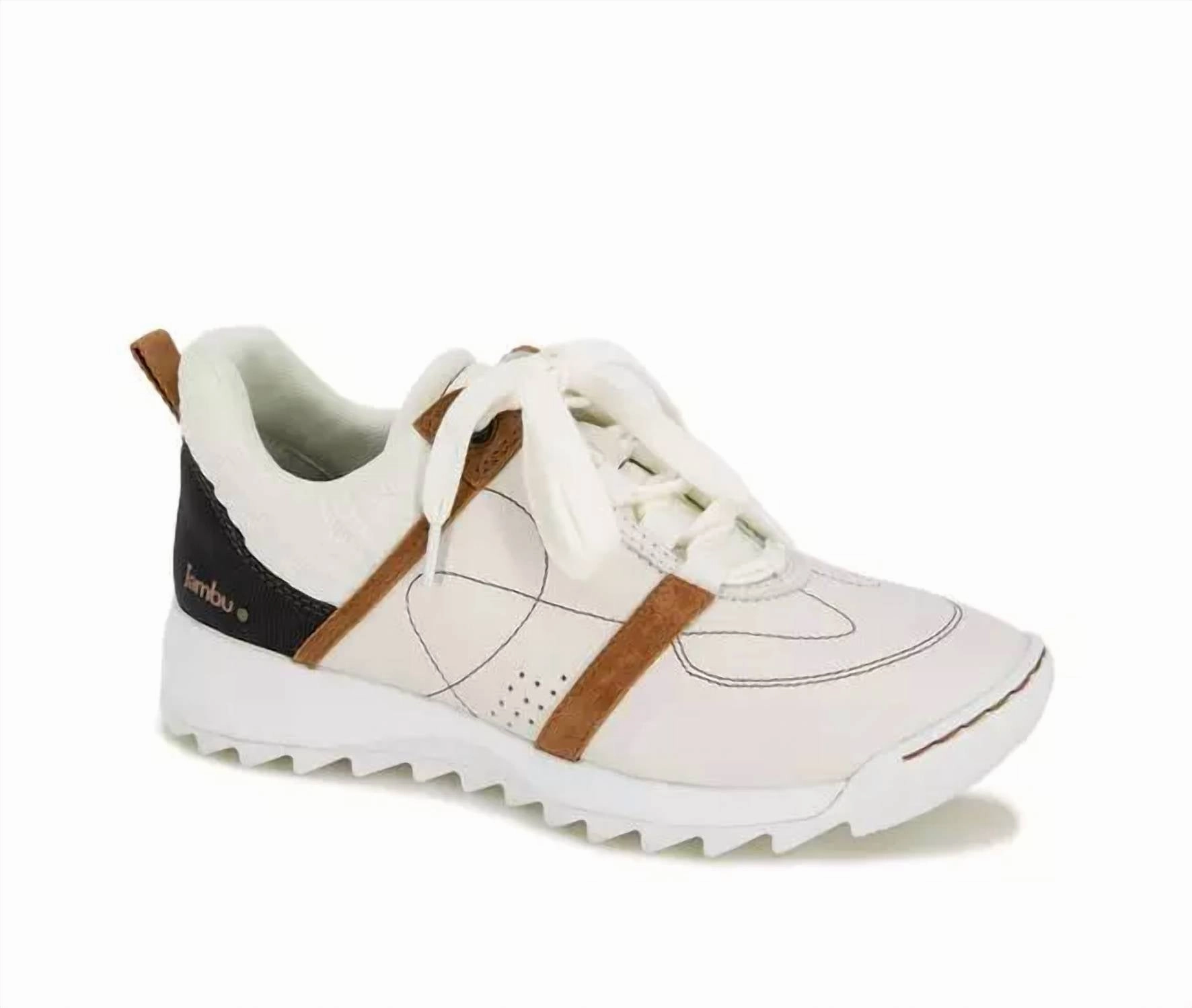 Woven TPU Cage MoistureWickingFabric Women's Flo Leather Sneaker In Beige
