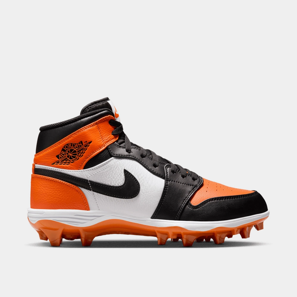 Men's Jordan 1 Mid TD Football Cleats Abrasion Guard Core Fit