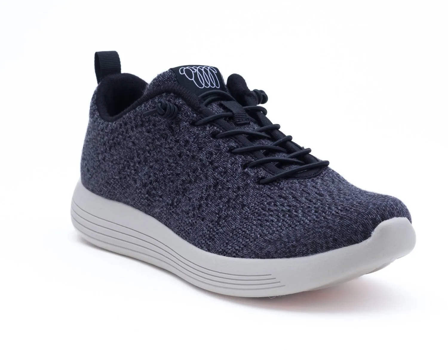 OrthopedicDesign Men's Belmont Sneaker In Black Merino Wool