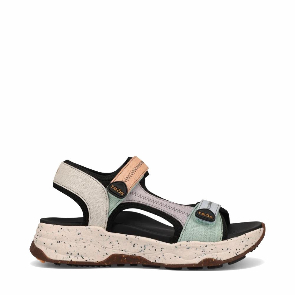 Taos Women's Super Side Sandal in Retro Embossed Multi Speed Jog Harbor Hike