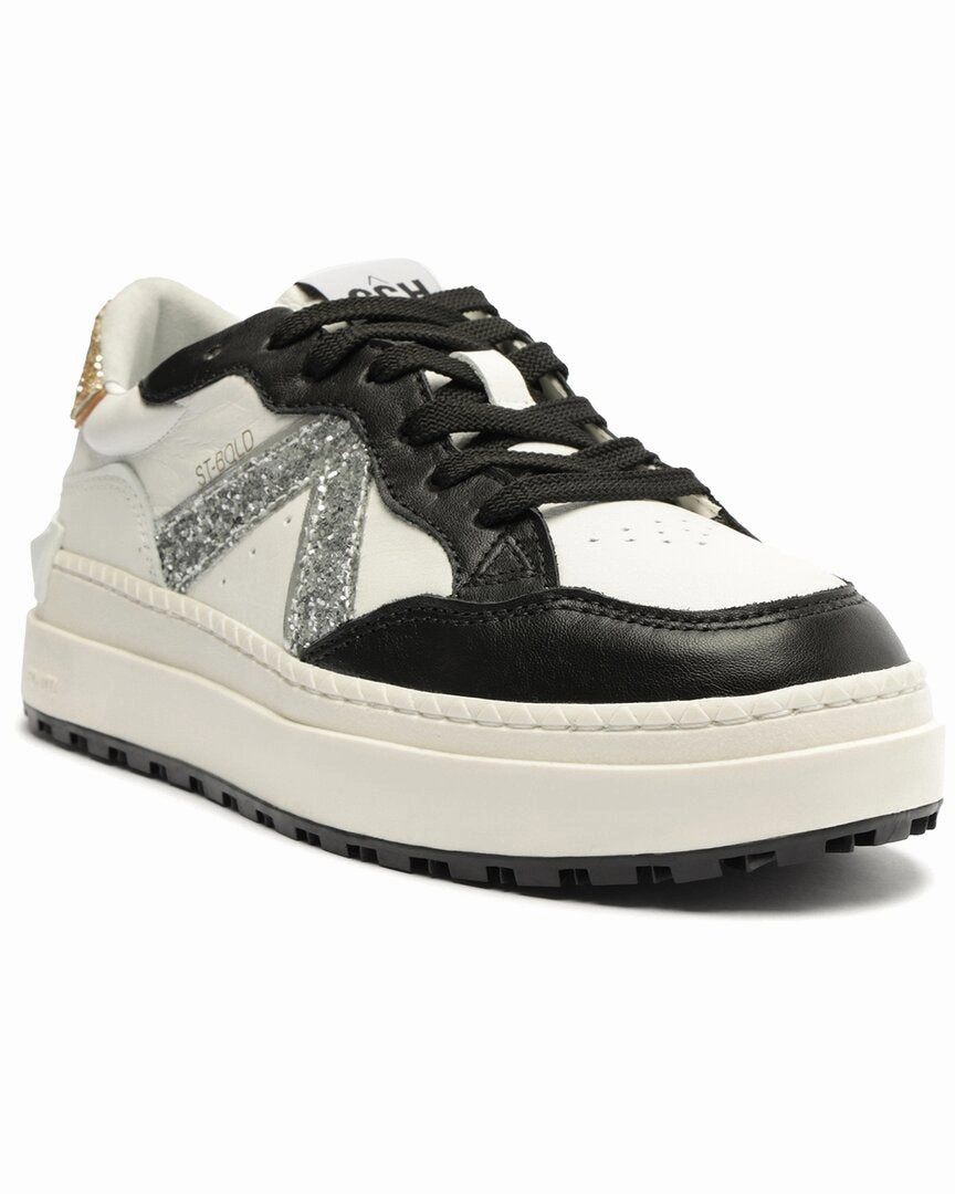 Ultra Breathable Knit Layered Look SCHUTZ St Bold Leather Sneaker