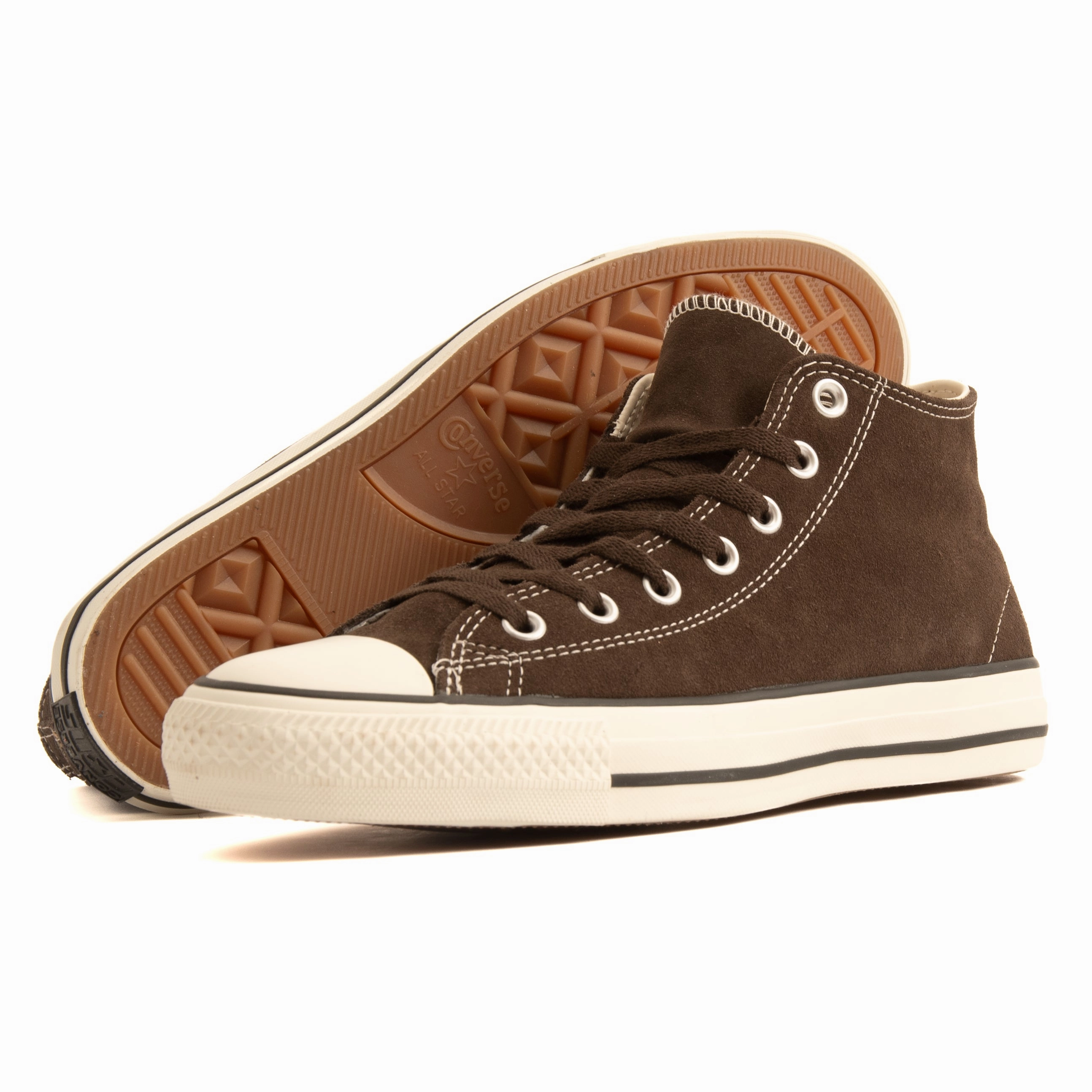 CONS - Chuck Taylor All Star Pro Mid (Fresh Brew/Egret/Black) bumpy ride shoe adaptability Durable Outsole Design