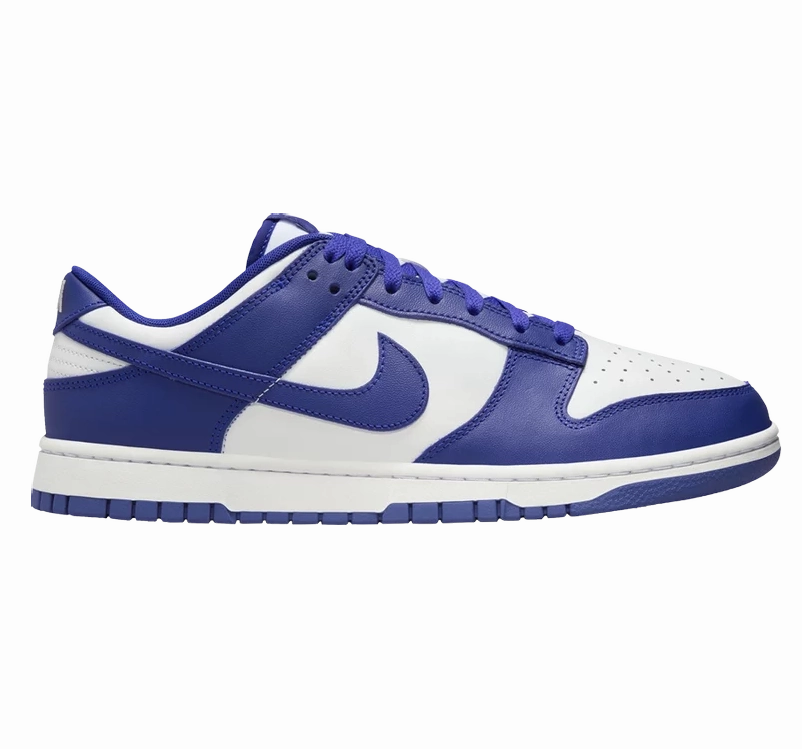 Nike Men's Dunk Low Retro Shoes - White / University Red / Concord Arch Support Systems Pressure Redistribution Tech