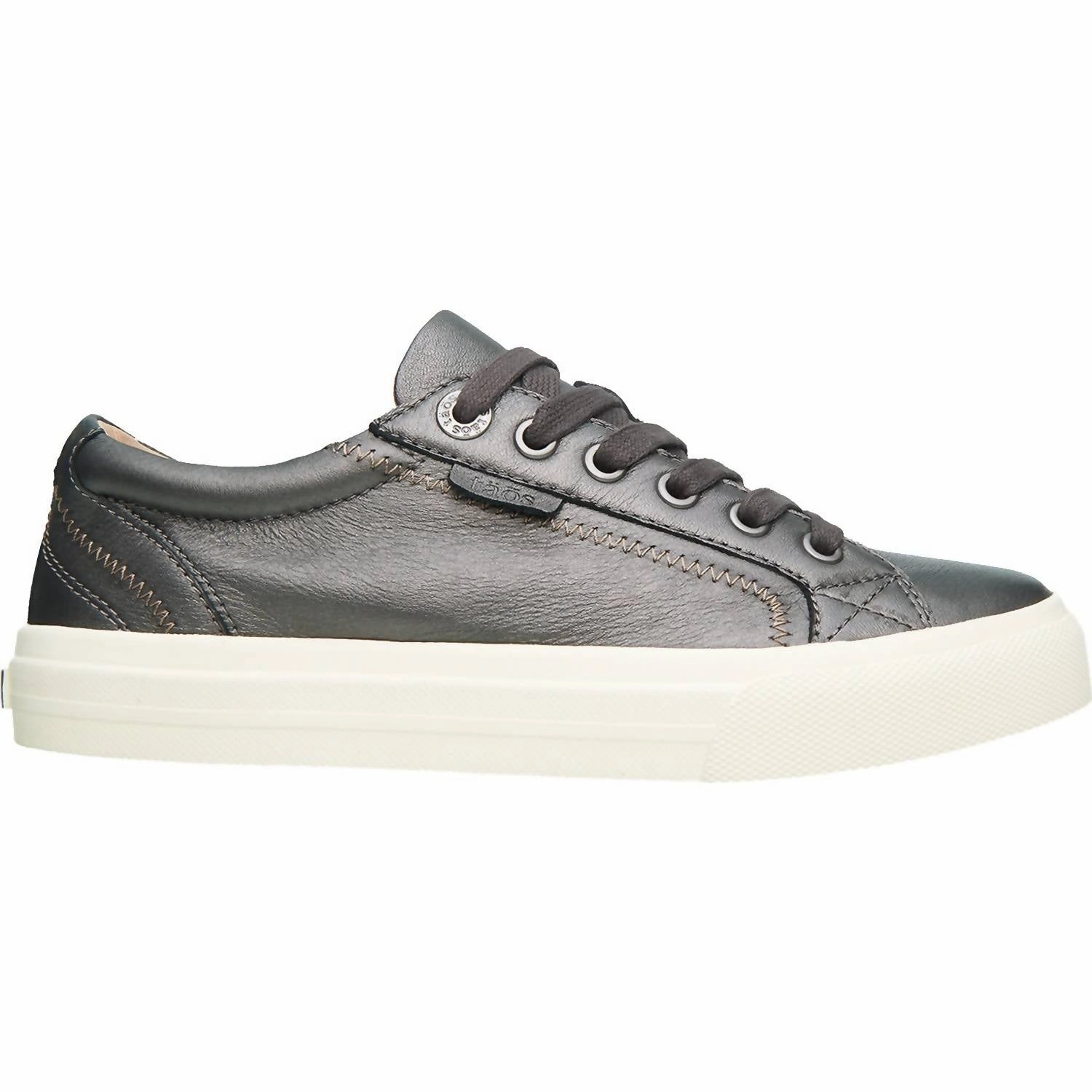 Women's Plim Soul Lux Leather Sneaker In Pewter Foot Health Easy Style