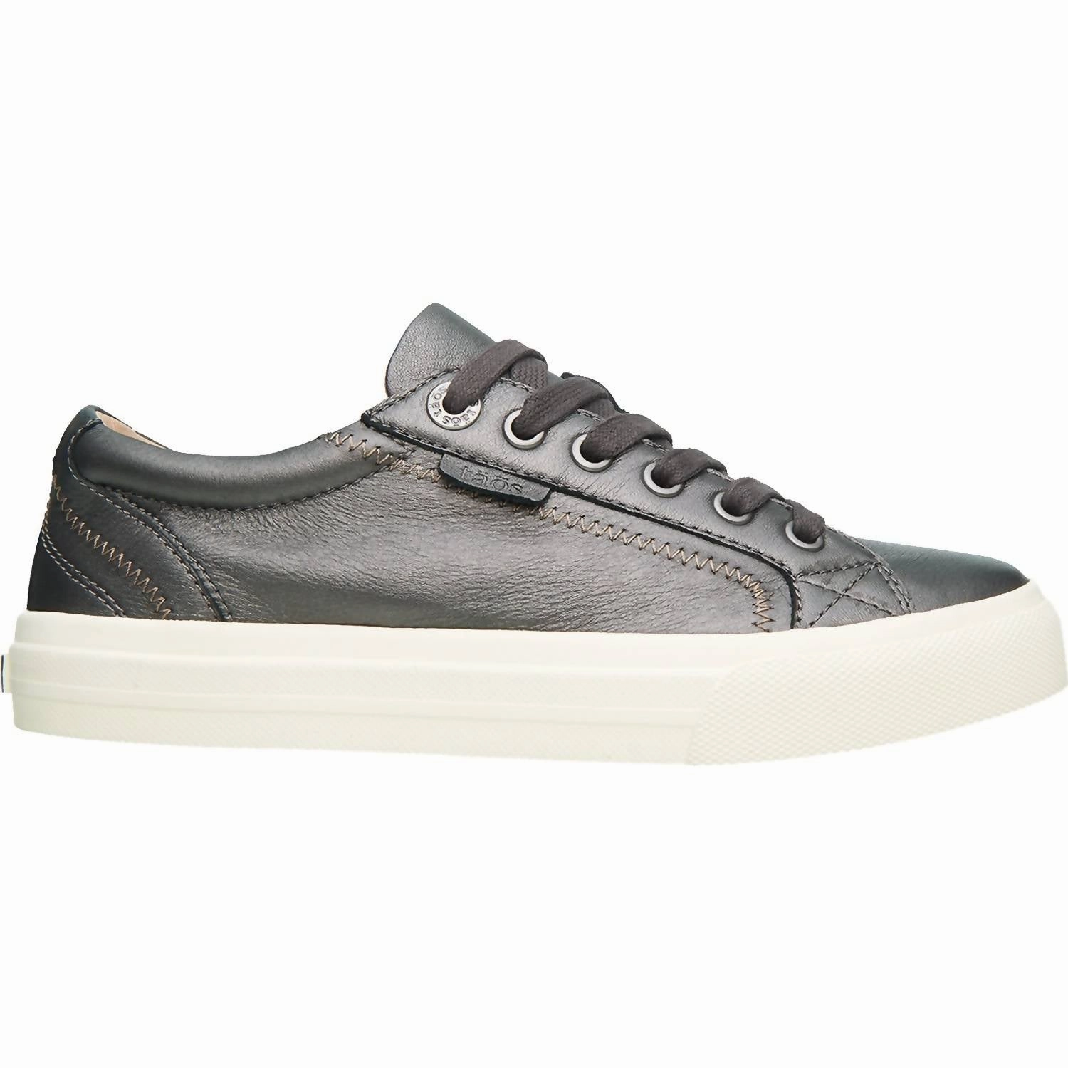 Women's Plim Soul Lux Leather Sneaker In Pewter Adaptive Fit Micro Perforation