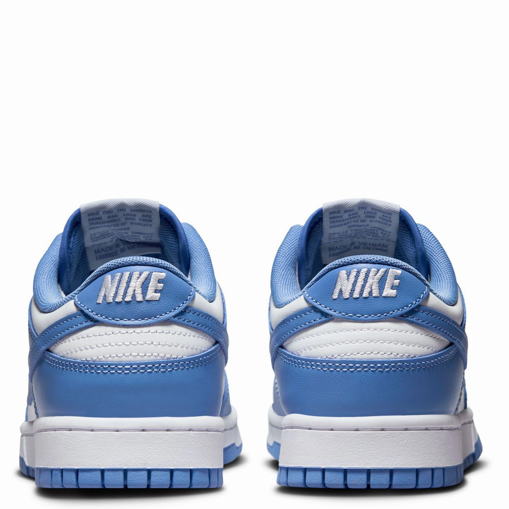 Nike Men's Dunk Low Retro Shoes - Polar Blue / White Breathable Heel Panel
