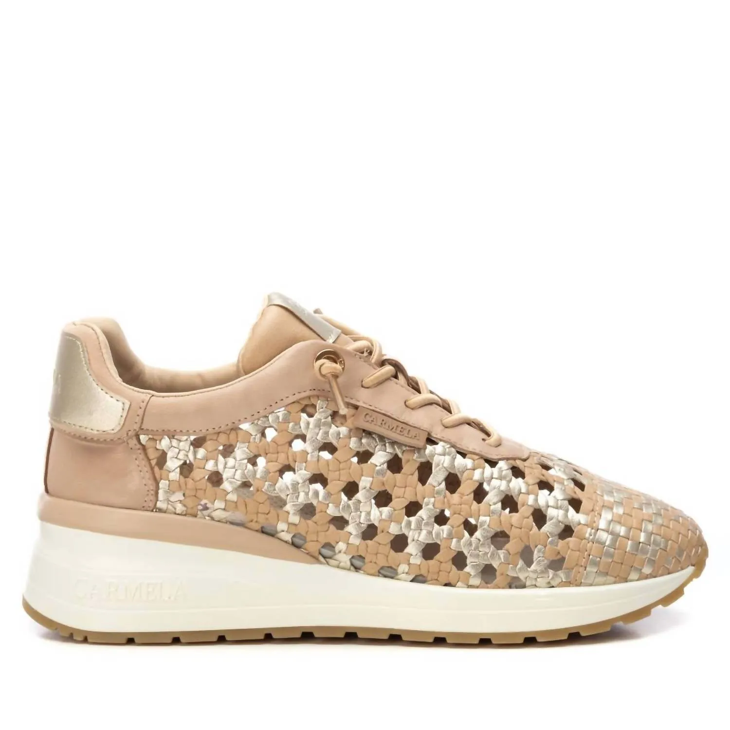 Women's Carmela Sneakers In Beige Hydration Wicking Strappy