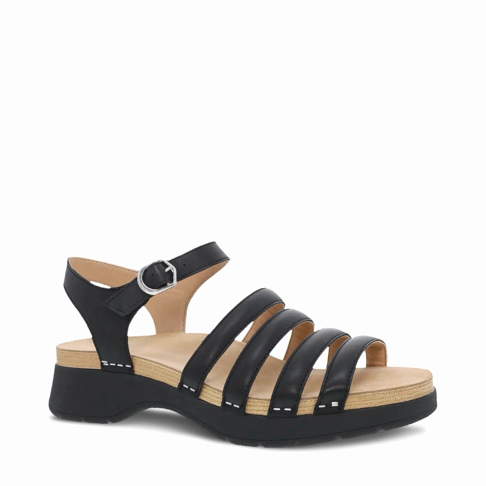 Ventilated Mesh Dansko Women's Roxie Strap Sandal in Black