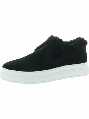 Neel Womens Suede Lifestyle Slip-On Sneakers Side Grip