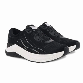 Women's Pace Mesh Walking Shoes In Black Weatherproof Design Style Motion