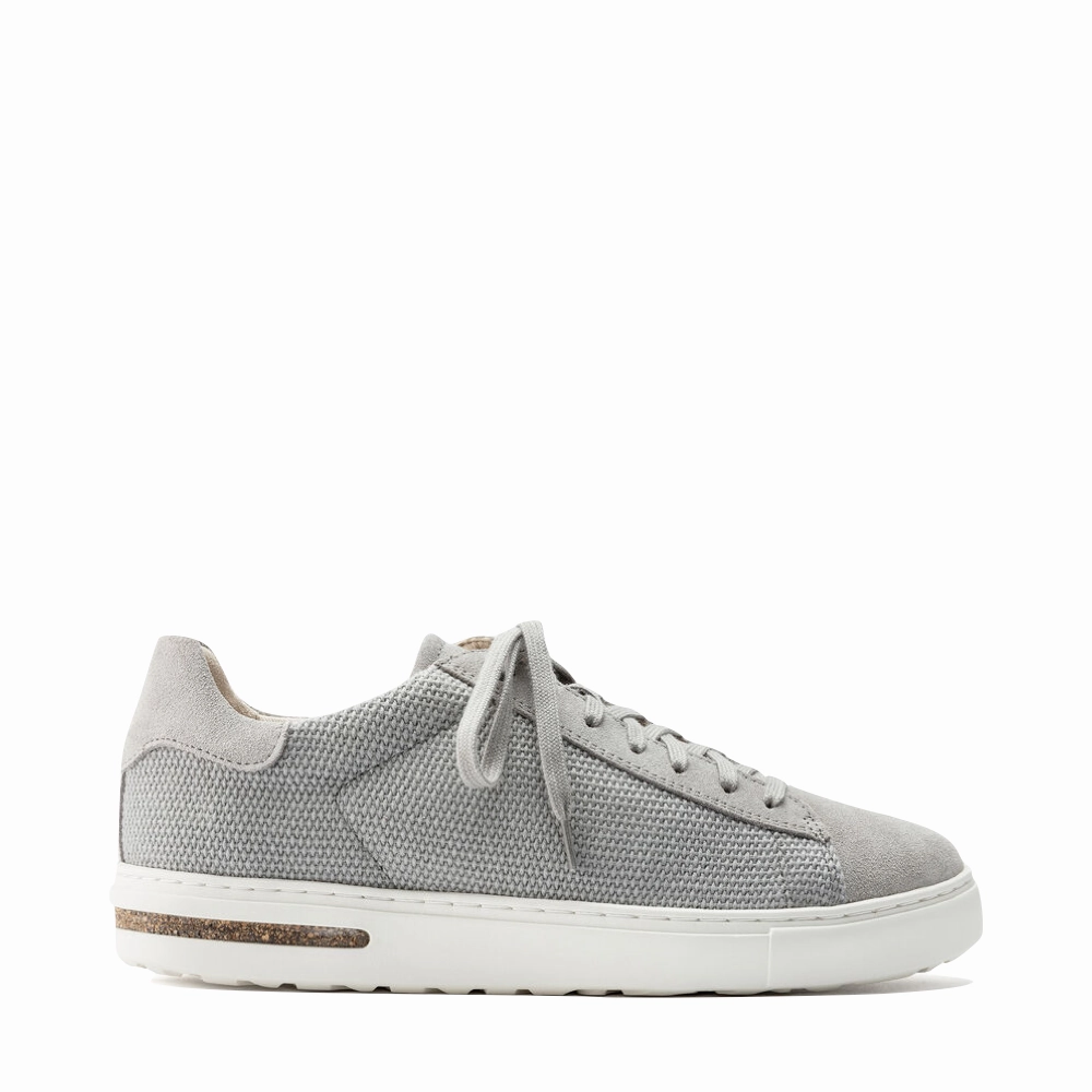 Birkenstock Women's Bend Canvas Lace Sneaker in Whale Gray Ergonomic Support Sustainable Production Process