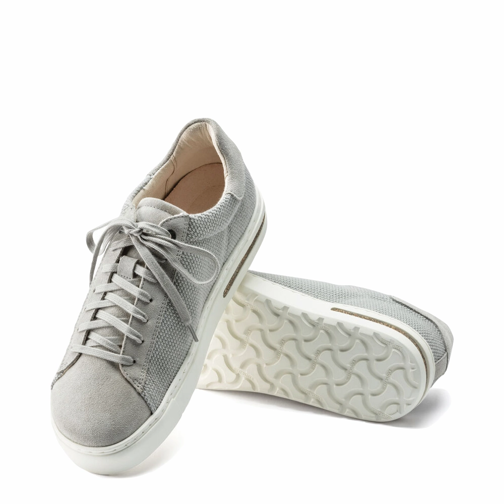 mules Birkenstock Women's Bend Canvas Lace Sneaker in Whale Gray
