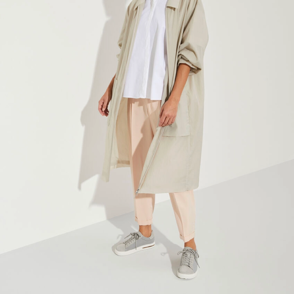 Birkenstock Women's Bend Canvas Lace Sneaker in Whale Gray Explore Move