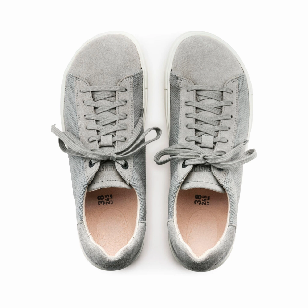 Birkenstock Women's Bend Canvas Lace Sneaker in Whale Gray Lace Up Adjustability