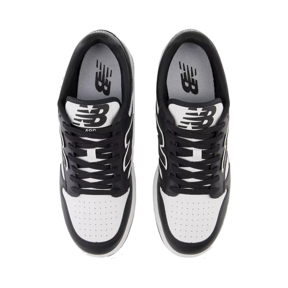 New Balance Men's 480 Sneaker in White with Black Office Look Free Movement