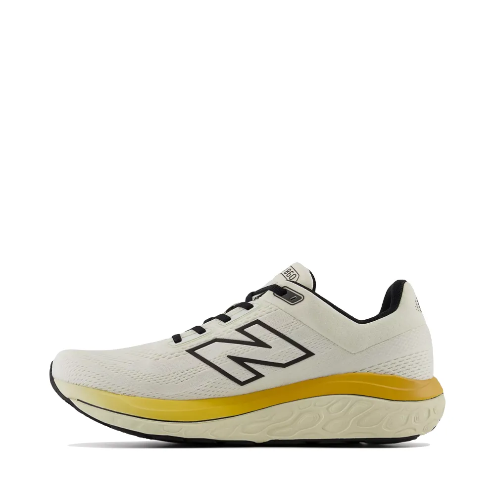 New Balance Men's Fresh Foam X 860v14 Sneaker in Sea Salt with Angora and Dried Apricot Wild Hike Relax Walk