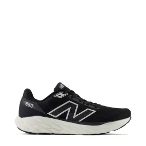 New Balance Men's Fresh Foam X 880v14 in Black with Sea Salt and Silver Metallic Step Flow