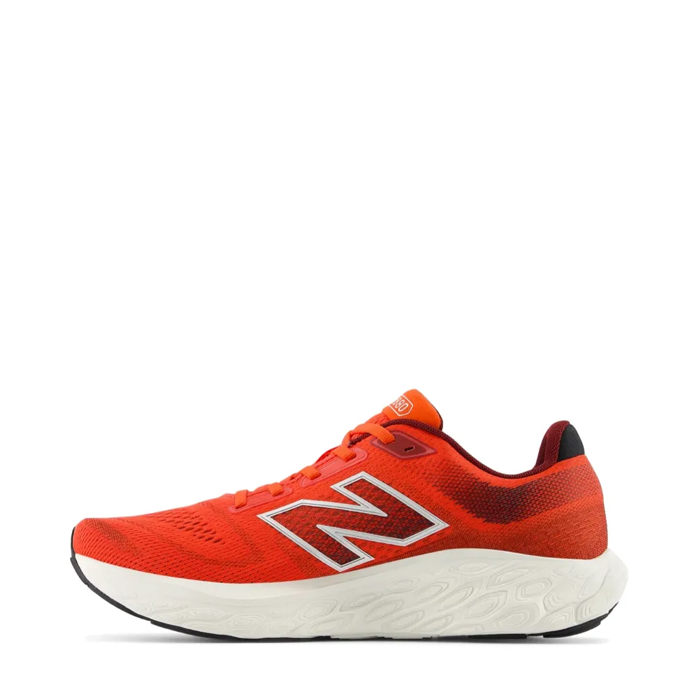 Sock Friendly New Balance Men's Fresh Foam X 880v14 in Neo Flame with Mercury Red
