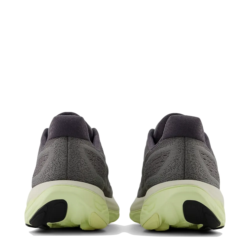 New Balance Men's Fresh Foam X Vongo v6 Sneaker in Harbor Grey with Limelight and Silver Metallic slim fit Daily Ready