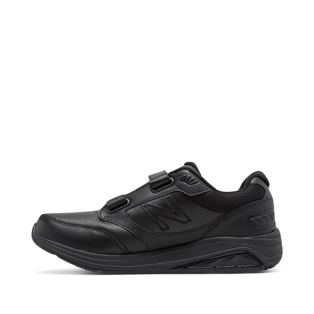New Balance Men's Hook and Loop 928v3 Leather Sneaker in Black Clear Hike High-Performance Fit