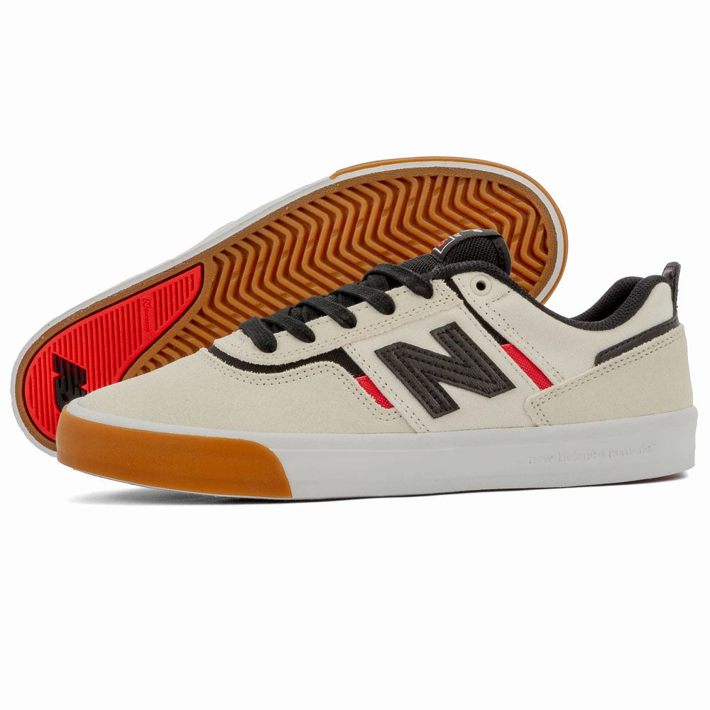 New Balance - 306 SCI (White/Black) running in stadium Tension Adjustable Lacing