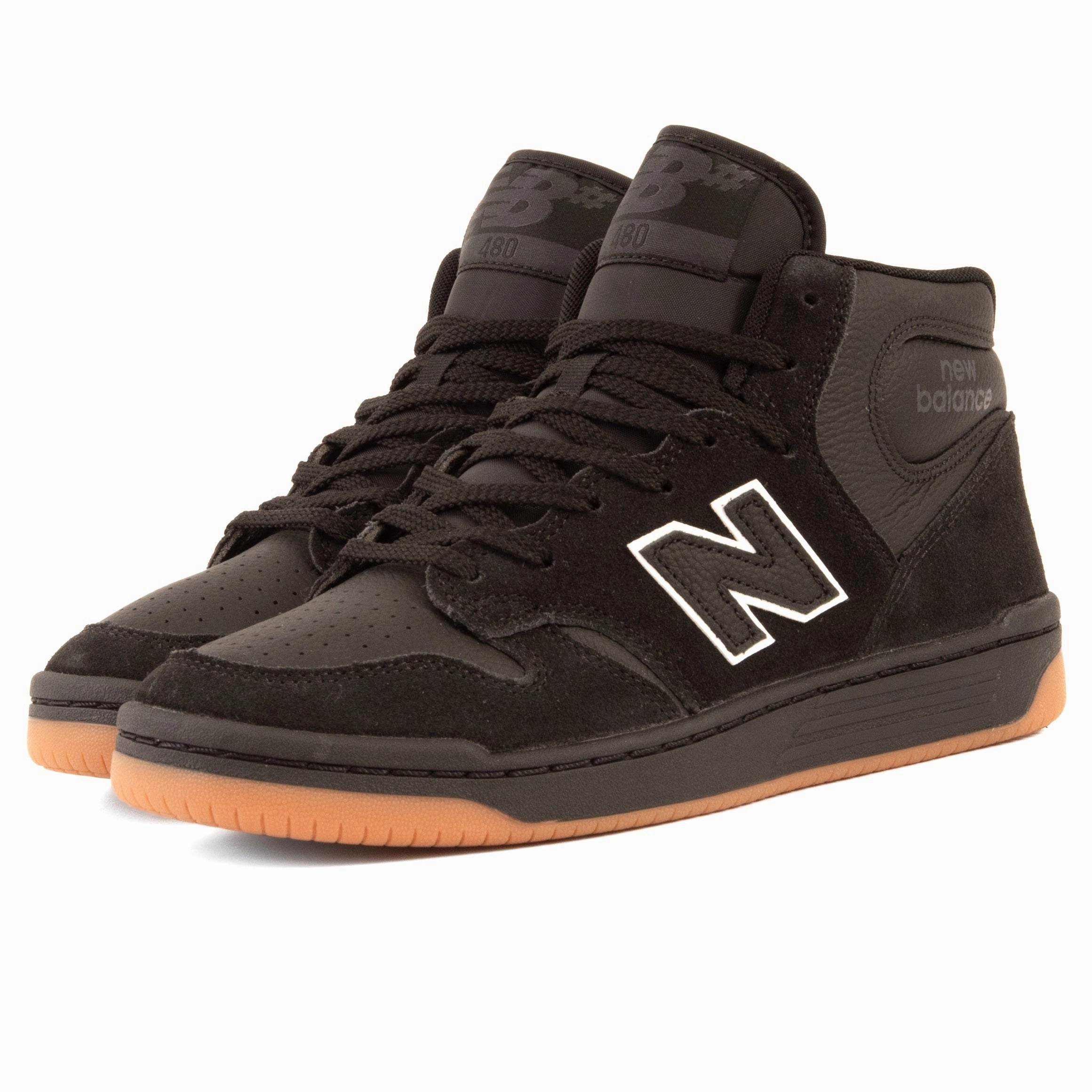 running for a way to stay resilient Orthotic Compatible Footbed New Balance - 480 HBG (Black/Gum)