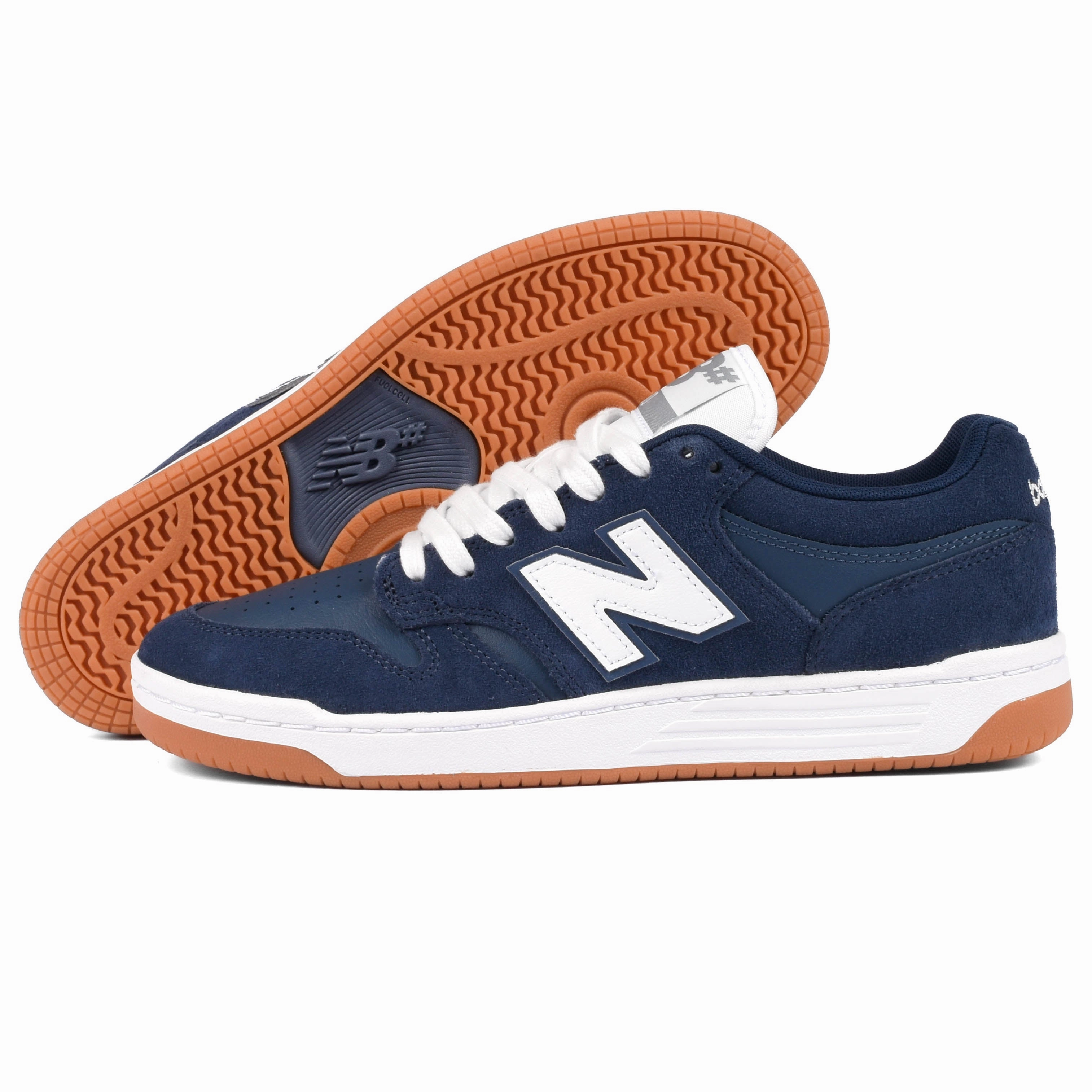 New Balance - 480 PRO (Blue/White) Ventilation Ports Design running in straight tracks shoes