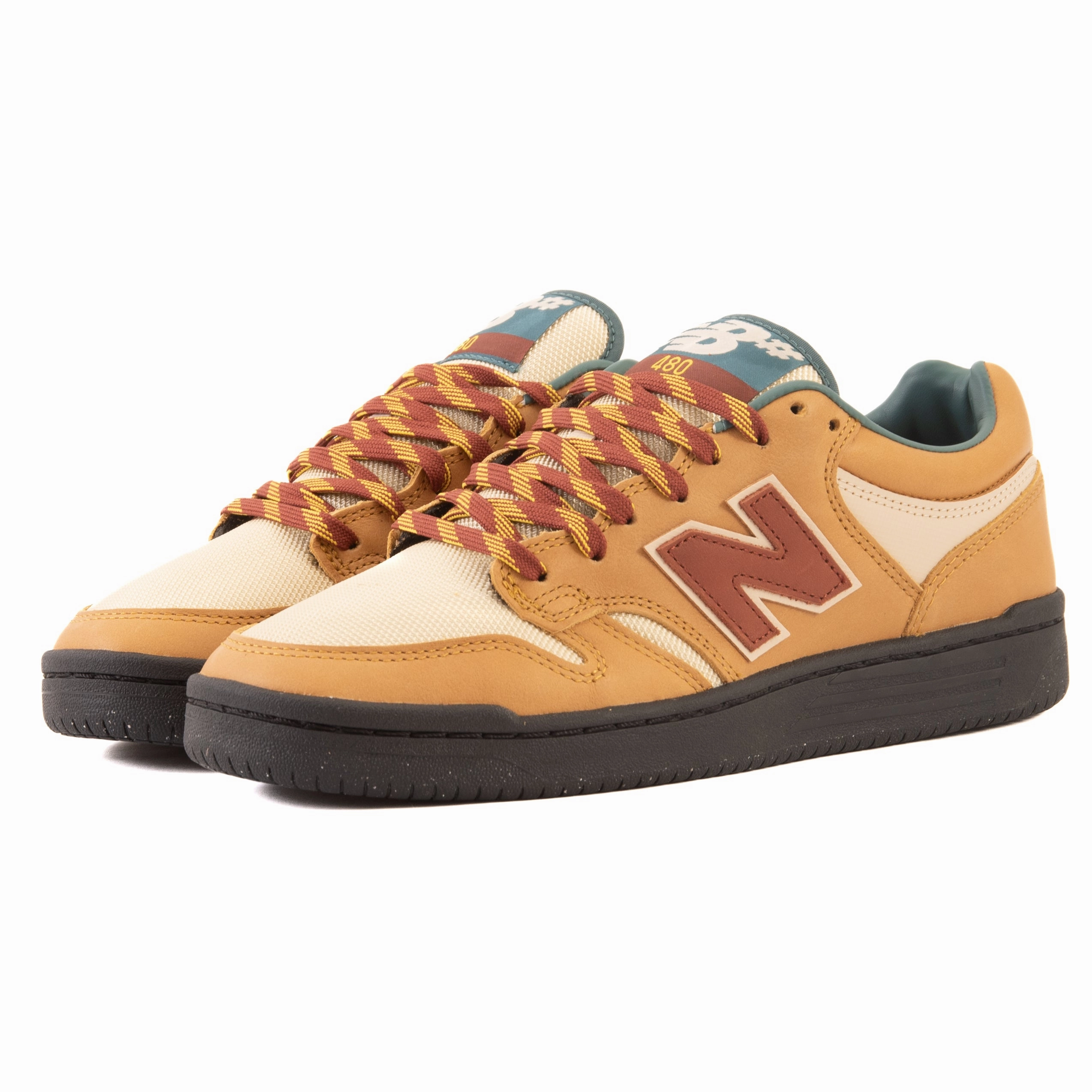 Memory Foam Ankle Support New Balance - 480 TRA (Brown/Red)
