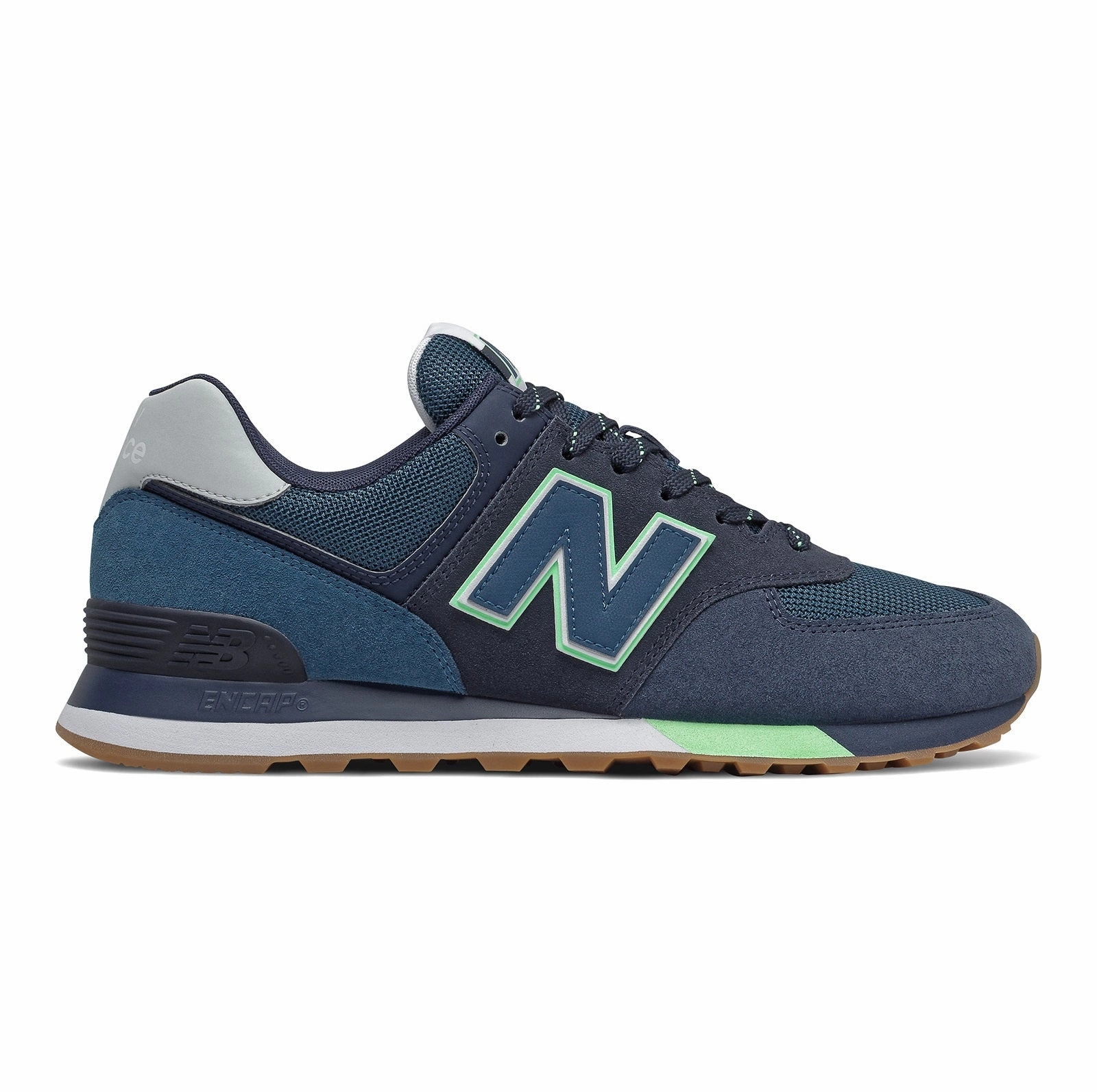 New Balance Men's 574 Shoes - Natural Indigo / Marblehead Flexibility - zones
