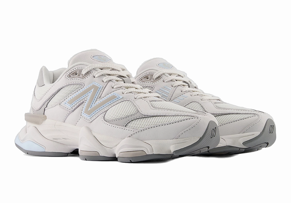 Cushioned Midsole Technology Adaptive Responsiveness New Balance Men's 9060 Shoes - Reflection / Raincloud / Quarry Blue