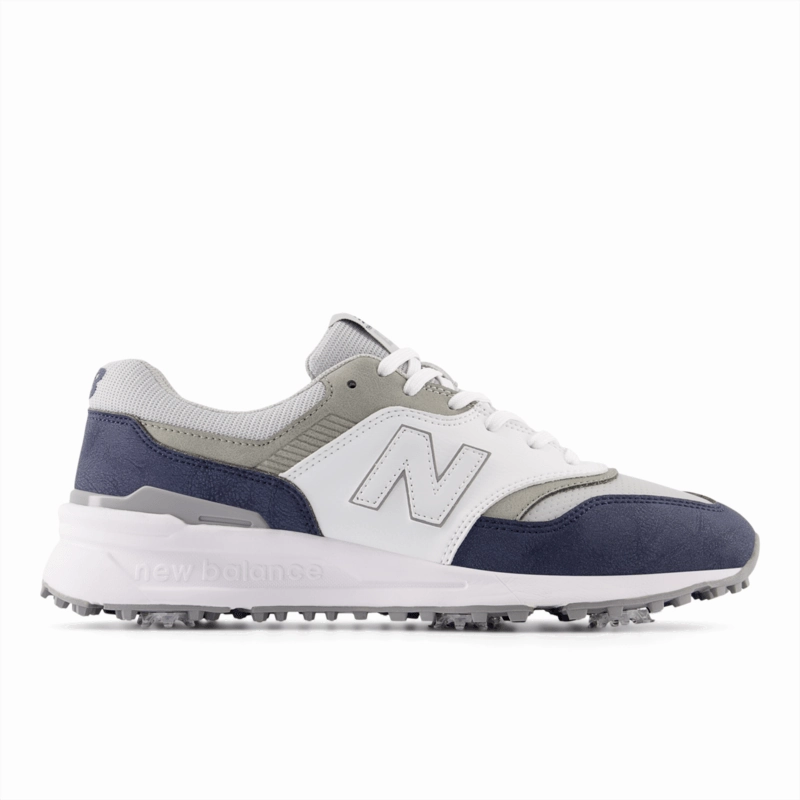 multi - colored running shoes cushioned fabric shoes New Balance Men's 997 Golf Shoe - MG997NW (Wide)