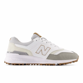 running with a wide toe box plantar fasciitis shoes New Balance Men's 997 SL Golf Shoes - MG997SWG (X-Wide)