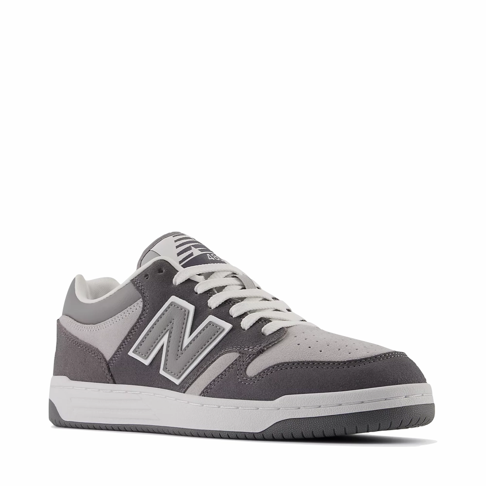 Dry Feet New Balance Women's 480 Sneaker in Castlerock with Shadow Grey and Raincloud