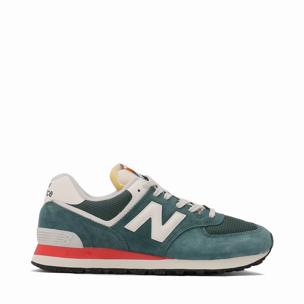 Modern Silhouette New Balance Women's 574 Sneaker in New Spruce with Sea Salt
