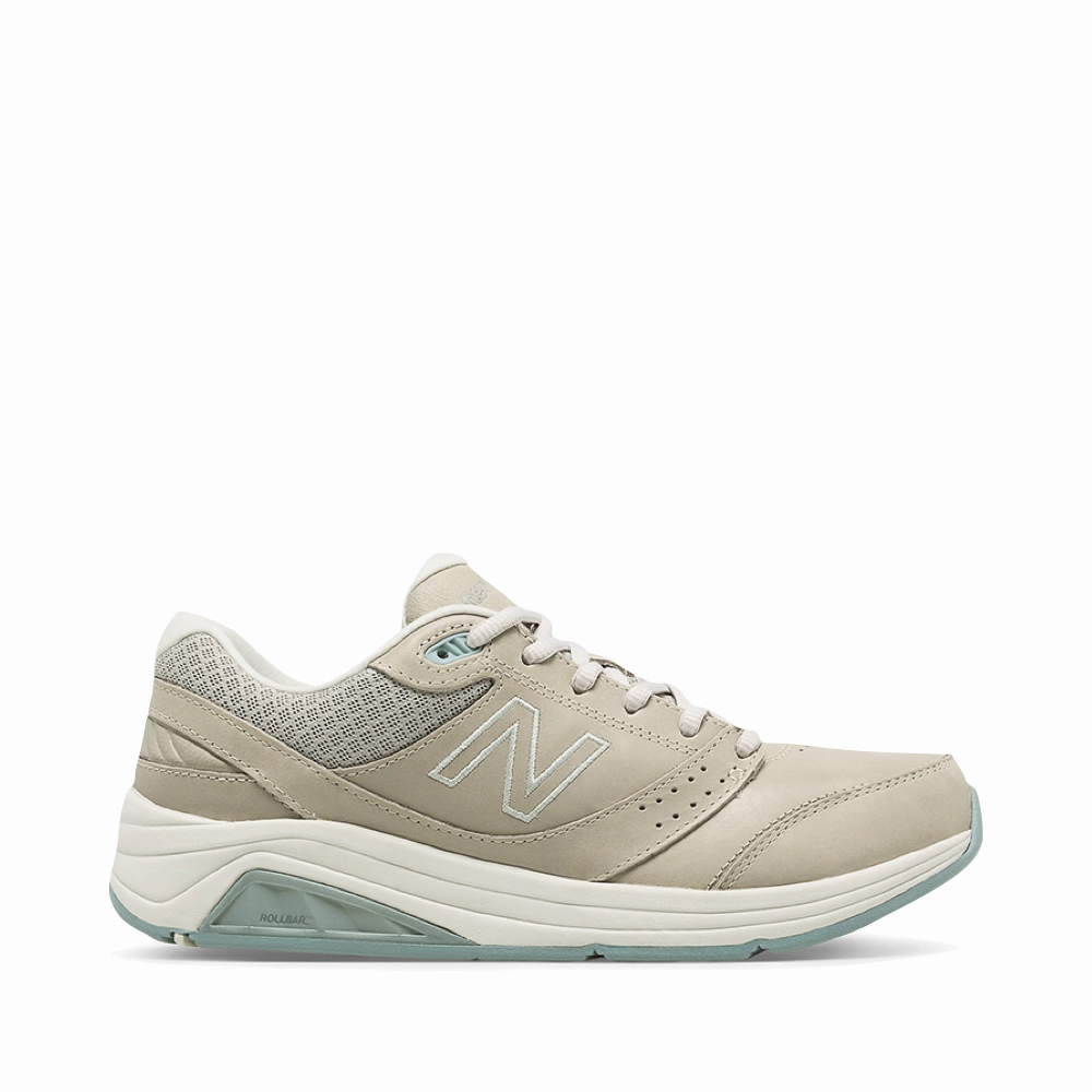 New Balance Women's 928v3 Leather Sneaker in Grey Evening Hike Gentle Fit
