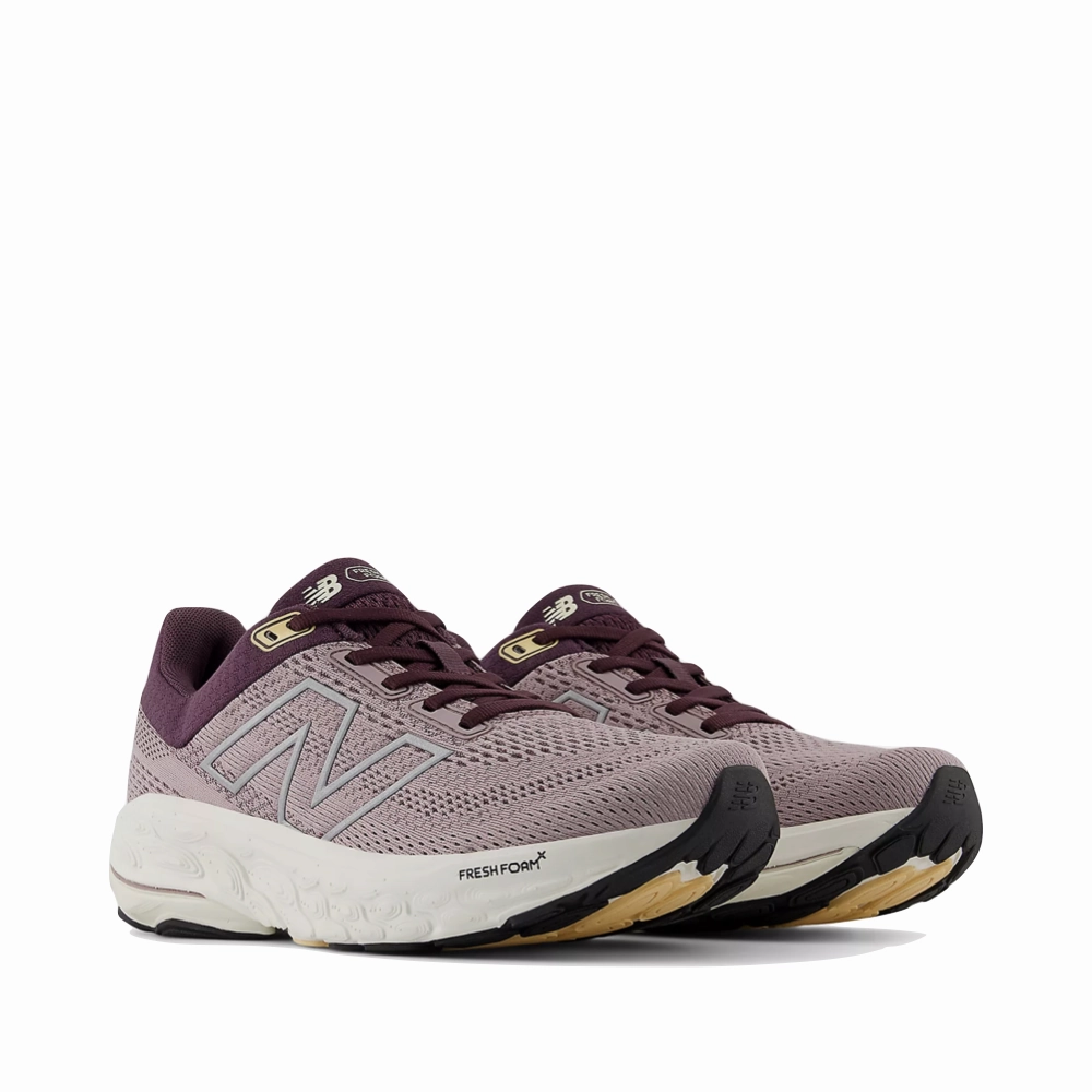 New Balance Women's Fresh Foam X 860v14 Sneaker in Ice Wine with Plum Brown and Silver Metallic Walking Gear