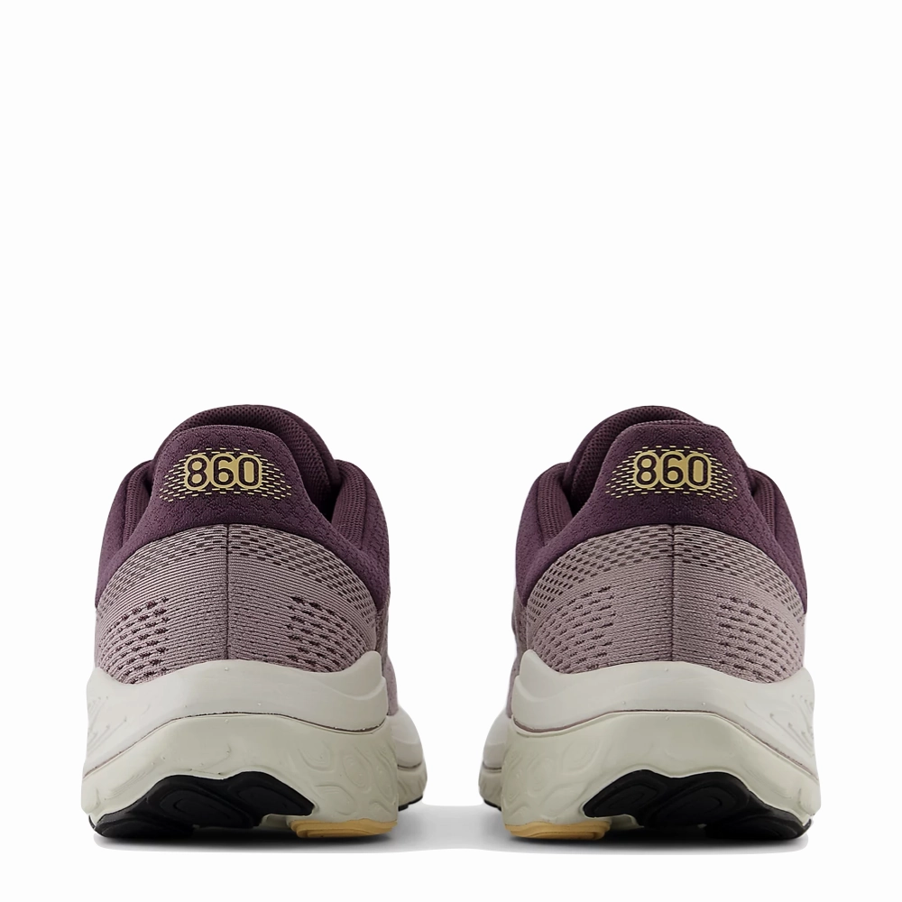 Modern Touch New Balance Women's Fresh Foam X 860v14 Sneaker in Ice Wine with Plum Brown and Silver Metallic