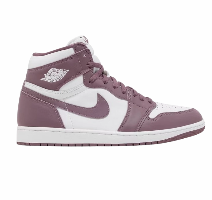 Nike Men's Air Jordan 1 High OG Shoes - White / Sky J Mauve anti - fungal lining shoes Lightweight Cage