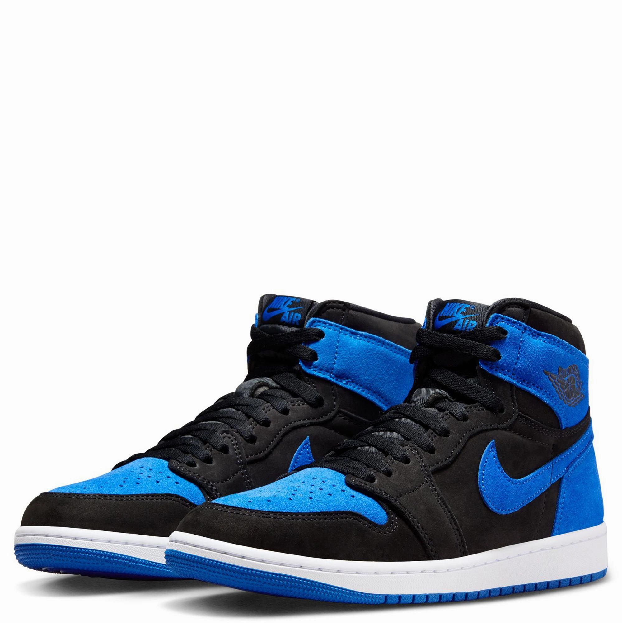 Responsive Support Nike Men's Air Jordan 1 High Shoes - Black / Royal Blue / White